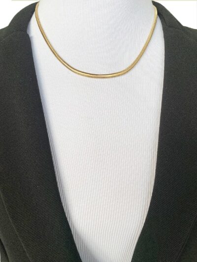 Choker Snake 4 mm banhado em Ouro 18K