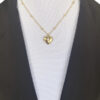 Colar Sagrado Coração Cravejado Banhado em Ouro 18K - Image 2