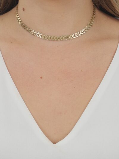 Choker Seta Banhado em Ouro 18K