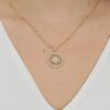 Colar Mandala Flor Cravejada Banhado em Ouro 18K - Image 2