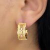 Brinco Argola Trabalhada Banhado em Ouro 18K